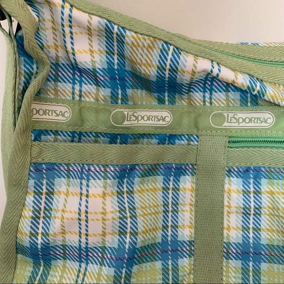 LeSportsac Blue & Green Plaid Crossbody Bag - Picture 4 of 13